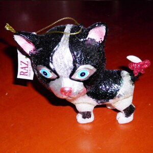 RAZ Imports Kitten with Bow on Tail Ornament 3119047